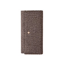 Carica l'immagine nel visualizzatore di Gallery, Borbonese Portafoglio Large Con Patta Op Natural Black - STANGA Pelletteria
