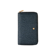 Carica l'immagine nel visualizzatore di Gallery, Borbonese Portafoglio Zip Around Medium Portamonete Staccabile Blu Lapis - STANGA Pelletteria