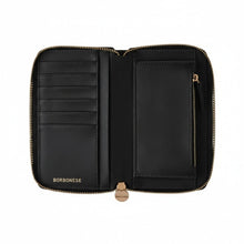 Carica l'immagine nel visualizzatore di Gallery, Borbonese Portafoglio Zip Around Medium Portamonete Staccabile Dark Black - STANGA Pelletteria