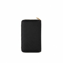 Carica l'immagine nel visualizzatore di Gallery, Borbonese Portafoglio Zip Around Medium Portamonete Staccabile Dark Black - STANGA Pelletteria