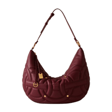 Carica l'immagine nel visualizzatore di Gallery, Borbonese Rondò Hobo Medium Merlot - STANGA Pelletteria