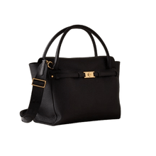 Carica l'immagine nel visualizzatore di Gallery, Borbonese Torinese Bauletto Medium Nero - STANGA Pelletteria