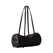 Carica l'immagine nel visualizzatore di Gallery, Borbonese Vis A Vis Bowler Medium Borsa A Spalla Dark Black - STANGA Pelletteria