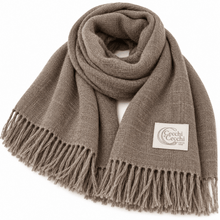 Carica l'immagine nel visualizzatore di Gallery, Cecchi e Cecchi Sciarpa in Puro Cashmere Abella Elegante Con Frange Salvia/Beige - STANGA Pelletteria