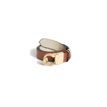 Carica l'immagine nel visualizzatore di Gallery, Coccinelle Cintura Logo Oro C-Me Reversibile Cognac/Eucalipto - STANGA Pelletteria