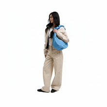 Carica l'immagine nel visualizzatore di Gallery, Got Bag Moon Bag Ruffle Aqua - STANGA Pelletteria