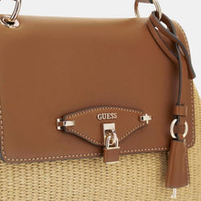 Carica l'immagine nel visualizzatore di Gallery, Guess Borsa A Spalla Maggie Small Straw Natural/Caramel - STANGA Pelletteria