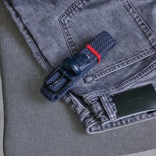 Carica l'immagine nel visualizzatore di Gallery, La Boucle Cintura Little Italy Dark Blue/Grey - STANGA Pelletteria