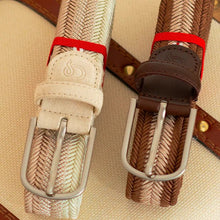 Carica l'immagine nel visualizzatore di Gallery, La Boucle Cintura Nice Chevron Sunset Beige - STANGA Pelletteria