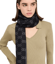 Carica l'immagine nel visualizzatore di Gallery, Liu Jo Stola Jaquard Monogram Nera - STANGA Pelletteria