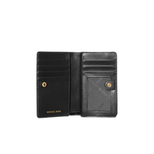 Carica l'immagine nel visualizzatore di Gallery, Michael Kors Portafoglio Medio In Pelle Martellata Nero - STANGA Pelletteria