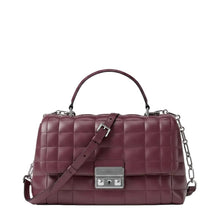 Carica l'immagine nel visualizzatore di Gallery, Micheal Kors Borsa A Tracolla Tribeca Media Trapuntata Oxblood - STANGA Pelletteria