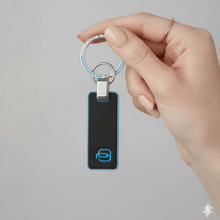 Carica l'immagine nel visualizzatore di Gallery, Piquadro Portachiavi con inserto in pelle Square Nero - STANGA Pelletteria