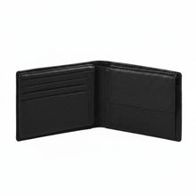 Carica l'immagine nel visualizzatore di Gallery, Piquadro Portafoglio Pelle Martellata Con Patta E Moneta Con RFID Nero - STANGA Pelletteria