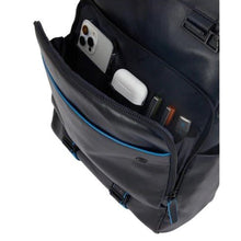 Carica l'immagine nel visualizzatore di Gallery, Piquadro Zaino Porta Pc 15,6" e Porta Ipad Moro anti frode RFID - STANGA Pelletteria