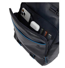 Carica l'immagine nel visualizzatore di Gallery, Piquadro Zaino Porta Pc 15,6" e Porta Ipad Nero con protezioni antiurto e anti frode RFID - STANGA Pelletteria