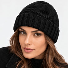 Carica l'immagine nel visualizzatore di Gallery, Riviera Berretto In Cashmere Cupola Rasata Nero - STANGA Pelletteria