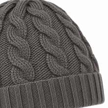 Carica l'immagine nel visualizzatore di Gallery, Riviera Berretto In Cashmere Treccia Senza Risvolto Gris2 - STANGA Pelletteria