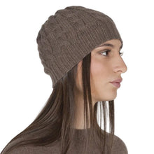 Carica l'immagine nel visualizzatore di Gallery, Riviera Berretto In Cashmere Treccia Senza Risvolto Legno - STANGA Pelletteria