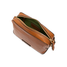 Carica l'immagine nel visualizzatore di Gallery, The Bridge Larissa Camera Case Cognac Oro - STANGA Pelletteria