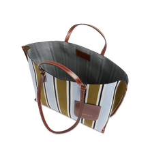 Carica l'immagine nel visualizzatore di Gallery, The Bridge Luna Beach Bag Riga Multi - Marrone - STANGA Pelletteria