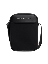 Carica l'immagine nel visualizzatore di Gallery, Tommy Hilfiger Borsa Reporter Con Sezioni Tramate e Tracolla Black - STANGA Pelletteria