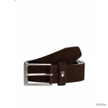 Carica l'immagine nel visualizzatore di Gallery, Tommy Hilfiger Cintura in Pelle con Bandierina sul Passante Testa di Moro - STANGA Pelletteria