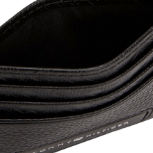 Carica l'immagine nel visualizzatore di Gallery, Tommy Hilfiger Porta carte di credito TH Monogram in pelle Black - STANGA Pelletteria