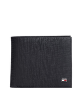 Carica l'immagine nel visualizzatore di Gallery, Tommy Hilfiger Portafogli Bifold in Pelle Con Bandierina Blu - STANGA Pelletteria