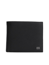 Carica l'immagine nel visualizzatore di Gallery, Tommy Hilfiger Portafoglio Bifold in Pelle Con Bandierina Nero - STANGA Pelletteria