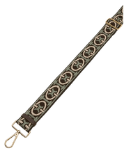 Carica l'immagine nel visualizzatore di Gallery, Tracolla Nastro Coccinelle Monogram Tricolor Multi Green/Brunette - STANGA Pelletteria