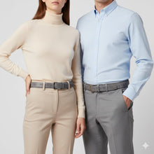 Carica l'immagine nel visualizzatore di Gallery, Orciani Cintura classica Cocco Fianco Lucido 3 cm Grigio