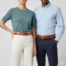 Carica l'immagine nel visualizzatore di Gallery, Orciani Cintura classica Cocco Fianco Lucido 3 cm Arancio