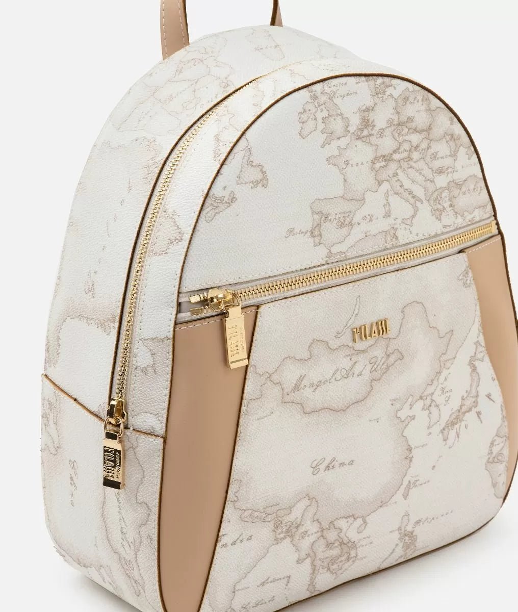 Alviero Martini 1 A Classe Zaino Geo White Con Inserti Frontali In