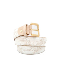 Carica l'immagine nel visualizzatore di Gallery, Alviero Martini 1^Classe Geo White Cintura con fibbia metallica A277 - STANGA Pelletteria