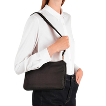 Carica l'immagine nel visualizzatore di Gallery, Borbonese Borsa Tracolla Small Dark Black - STANGA Pelletteria