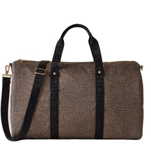 Carica l'immagine nel visualizzatore di Gallery, Borbonese Borsone Con Tracolla Eco Line Medium Op Natural/Black - STANGA Pelletteria