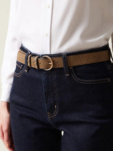Carica l'immagine nel visualizzatore di Gallery, Borbonese Cintura Di Tela Op e Pelle Op Natural Black - STANGA Pelletteria