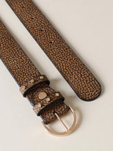 Carica l'immagine nel visualizzatore di Gallery, Borbonese Cintura Di Tela Op e Pelle Op Natural Black - STANGA Pelletteria