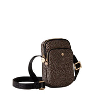 Carica l'immagine nel visualizzatore di Gallery, Borbonese Portacellulare Classica Op Naturale/Nero - STANGA Pelletteria