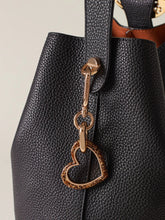 Carica l'immagine nel visualizzatore di Gallery, Borbonese Portachiavi Cuore Light Gold Free / Op Naturale - STANGA Pelletteria