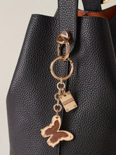 Carica l'immagine nel visualizzatore di Gallery, Borbonese Portachiavi Di Metallo Farfalla Light Gold / Op Naturale - STANGA Pelletteria