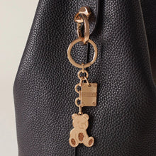 Carica l'immagine nel visualizzatore di Gallery, Borbonese Portachiavi Orso Light Gold Free / Op Naturale - STANGA Pelletteria