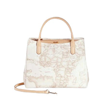 Carica l'immagine nel visualizzatore di Gallery, Geo White Borsa piccola a mano con tracolla - STANGA Pelletteria