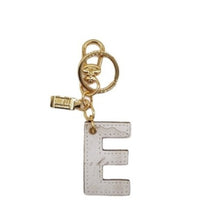 Carica l'immagine nel visualizzatore di Gallery, Lettera E portachiavi Geo White Alviero Martini 1^ Classe P00E - STANGA Pelletteria