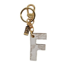 Carica l'immagine nel visualizzatore di Gallery, Lettera F Portachiavi Geo White Alviero Martini 1^A Classe P00F - STANGA Pelletteria