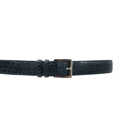 Carica l'immagine nel visualizzatore di Gallery, Orciani Cintura classica Cocco Fianco Lucido in coccodrillo 3 cm Verde - STANGA Pelletteria
