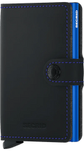 Carica l'immagine nel visualizzatore di Gallery, Secrid Miniwallet Matte Black & Blue - STANGA Pelletteria