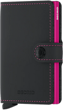Carica l'immagine nel visualizzatore di Gallery, Secrid Miniwallet Matte Black-Fucsia - STANGA Pelletteria