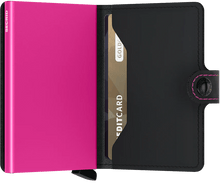 Carica l'immagine nel visualizzatore di Gallery, Secrid Miniwallet Matte Black-Fucsia - STANGA Pelletteria